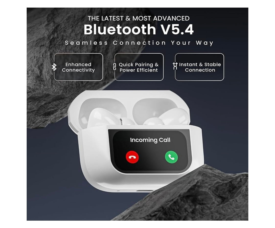 Bluetooth wireless earpod with display