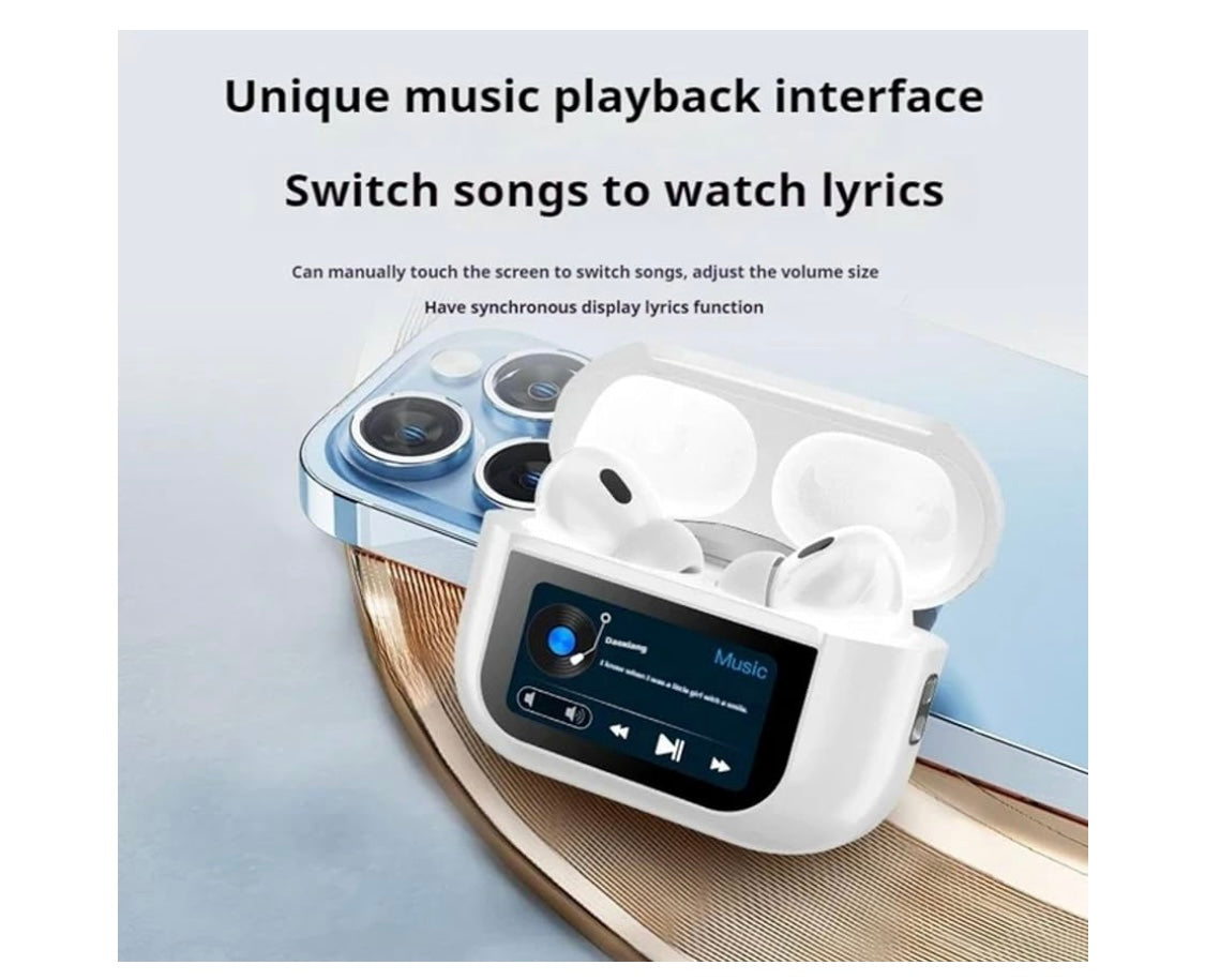 Bluetooth wireless earpod with display